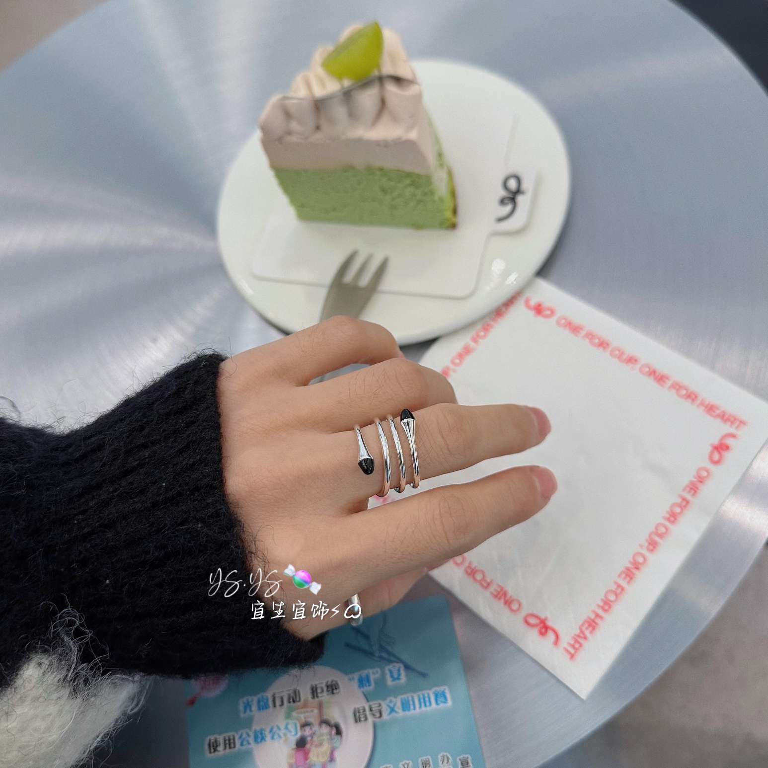 This pure silver design ring is fashionable, trendy and versatile. This silver design ring is unique for women details Picture