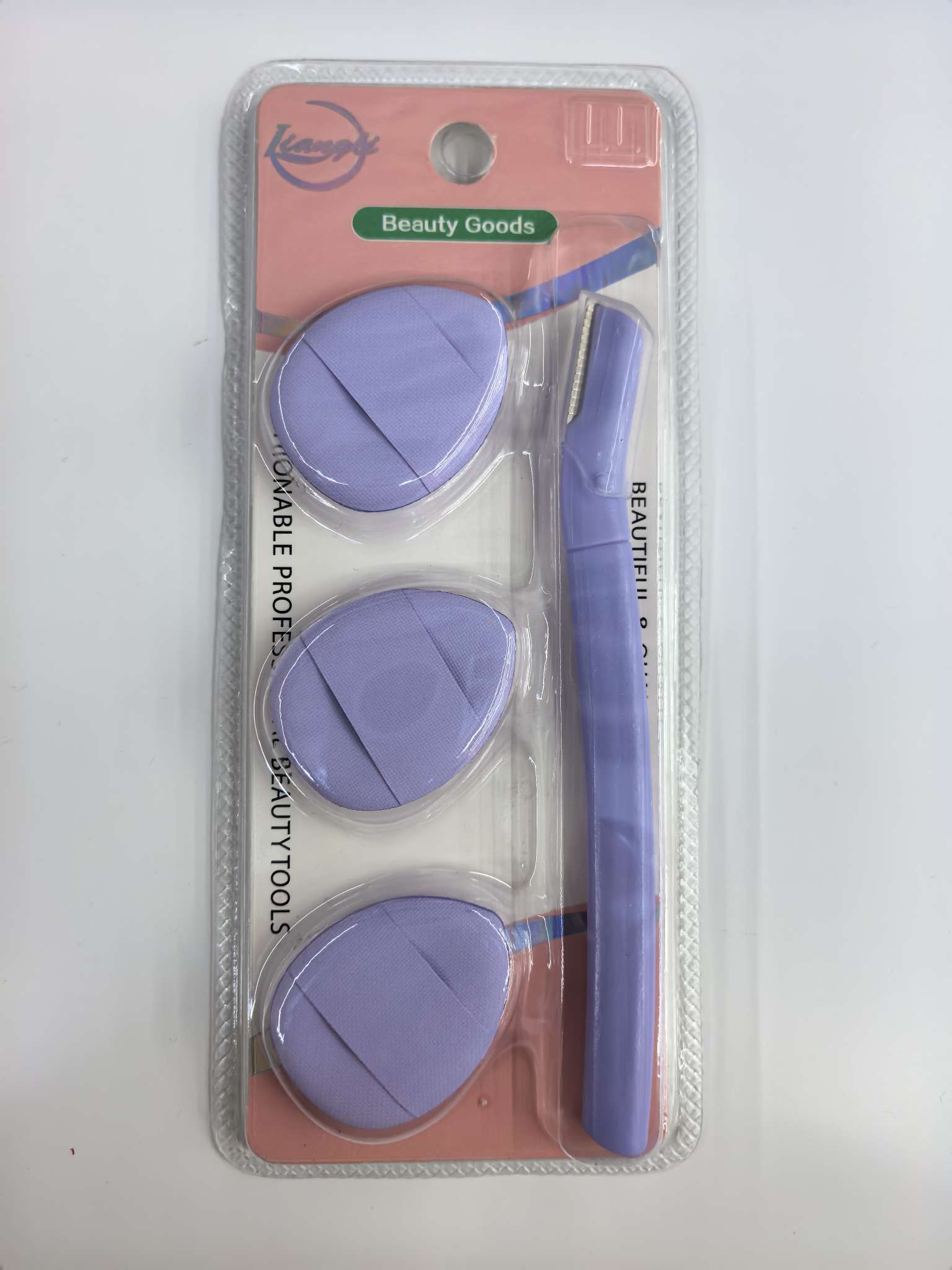 Finger powder puff Dry and wet dual-purpose foundation liquid, no powder intake, Little finger air cushion mini version makeup sponge, finger powder puff eyebrow shaping knife tool set Specification image