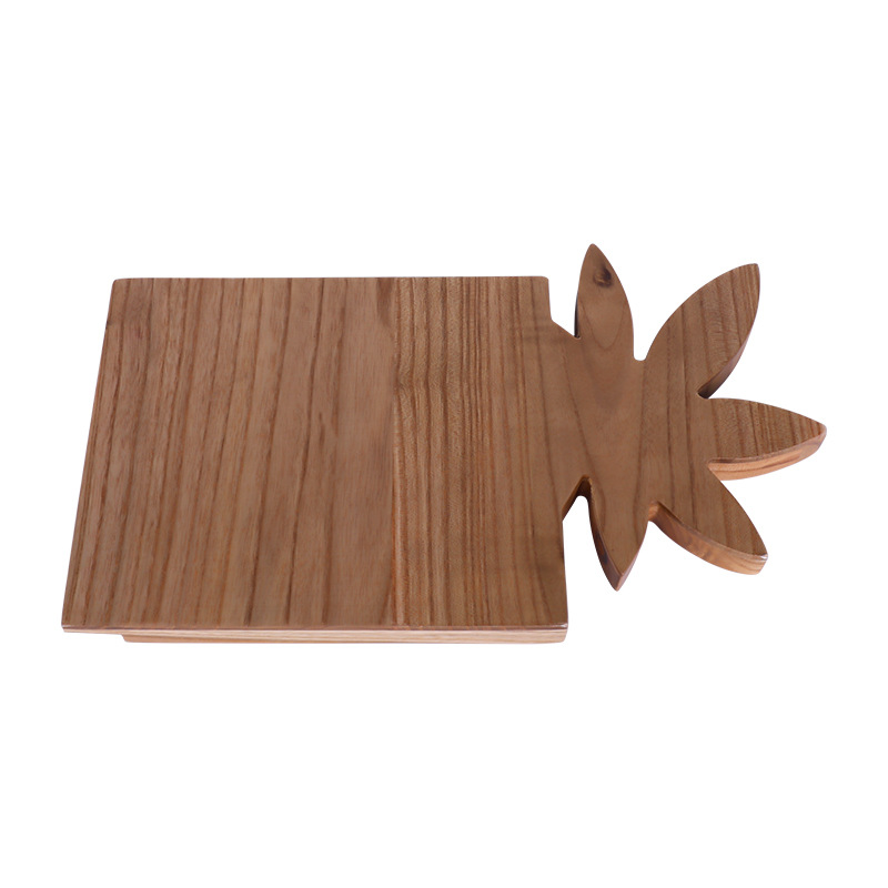 厂家直销菠萝梓木盘 创意多功能木制手卷烟烟丝盘cigarette tray细节图