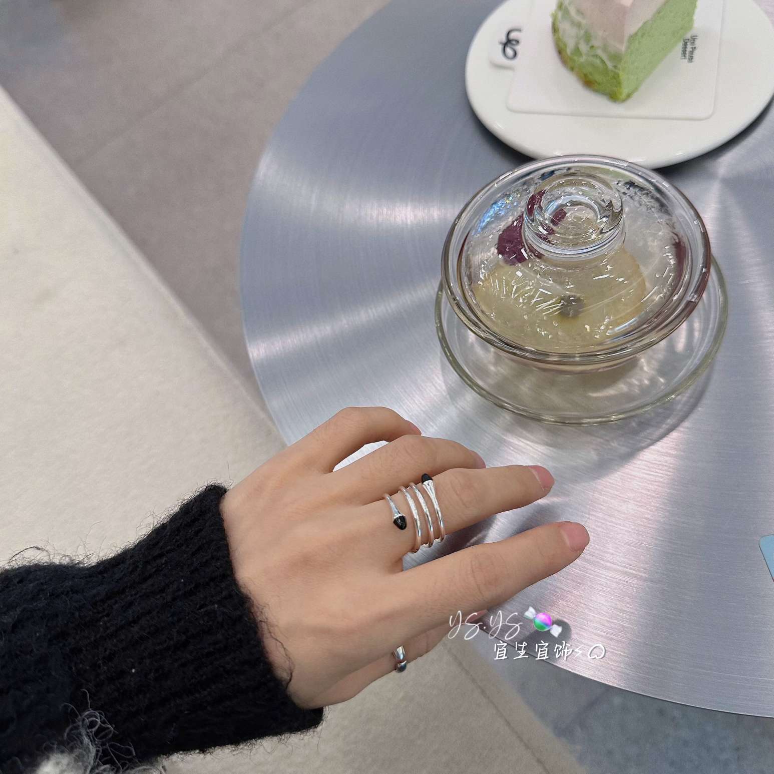 纯银设计款戒指时尚潮流百搭设计款银戒指女个性