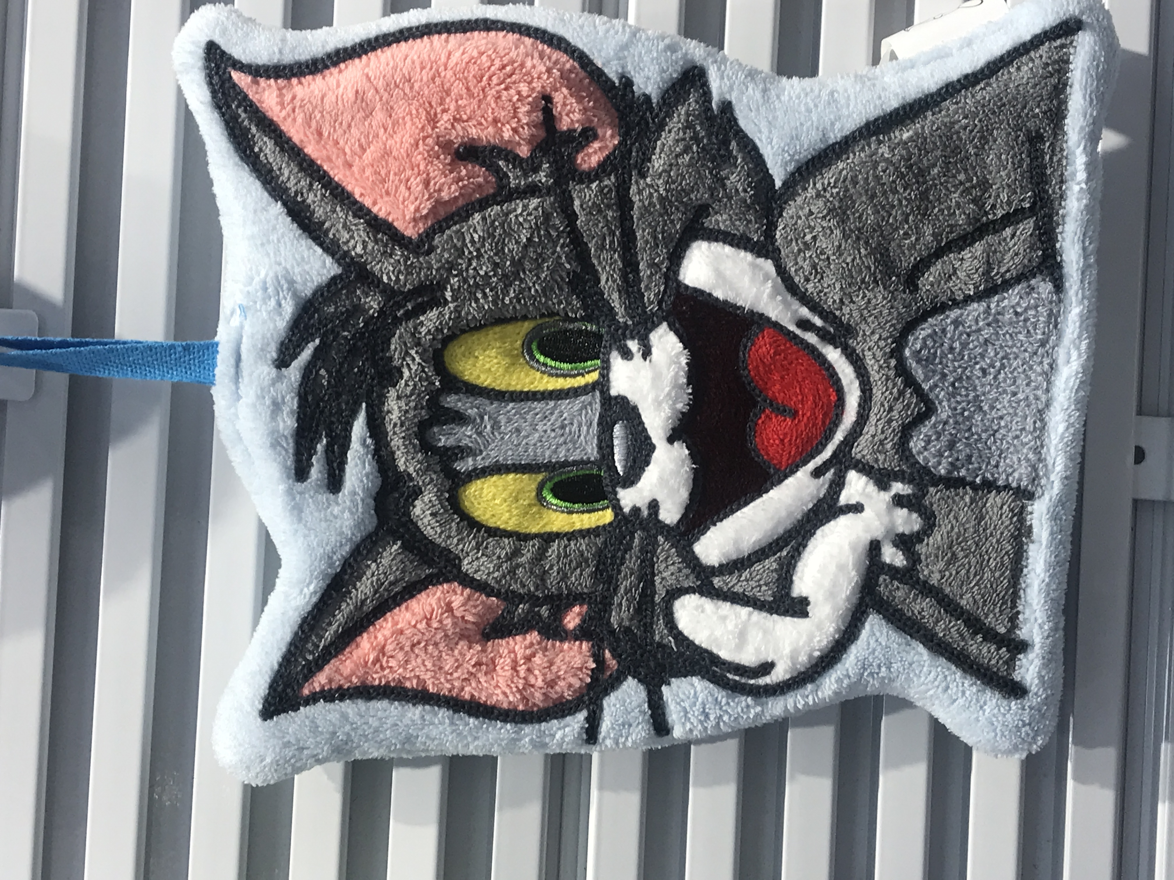 猫和老鼠汤姆猫卡通造型毛绒擦手巾 可爱挂式吸水毛巾 柔软亲肤家用儿童成人通用擦手布