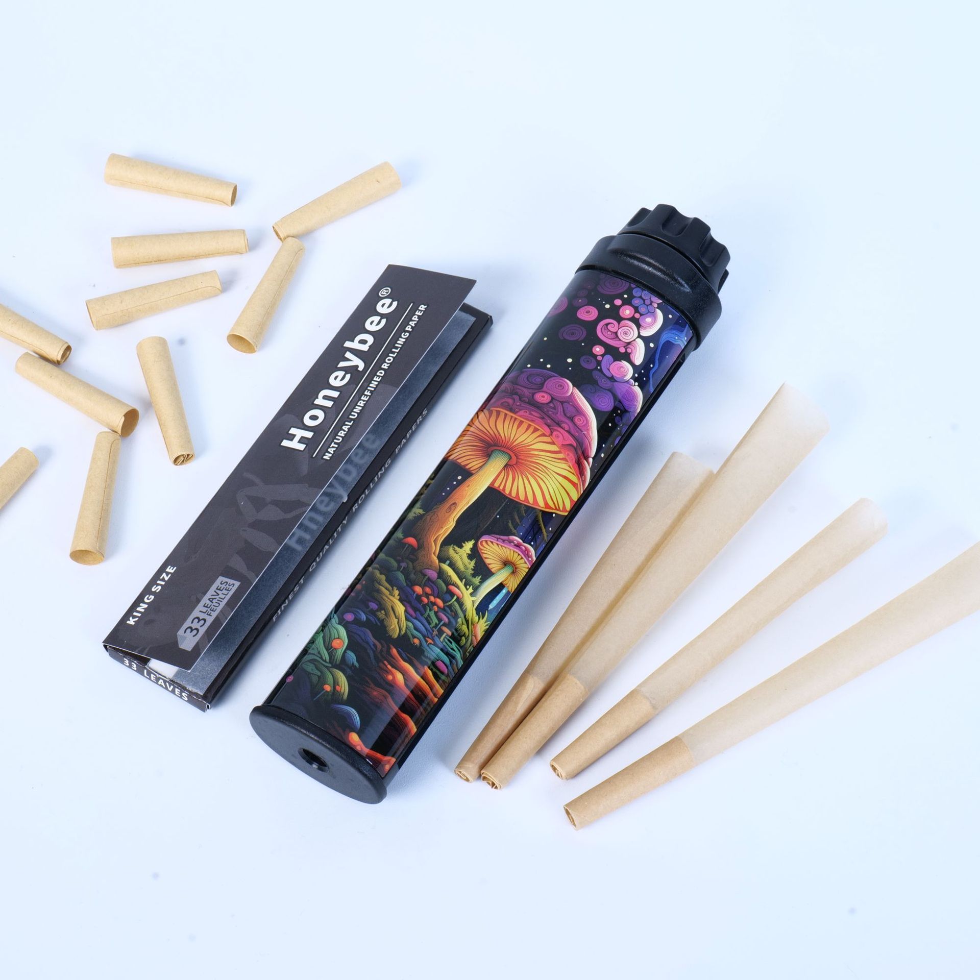 新款卷烟器套装 多功能卷烟盘磨烟器套装喇叭管 填充套装烟具详情2
