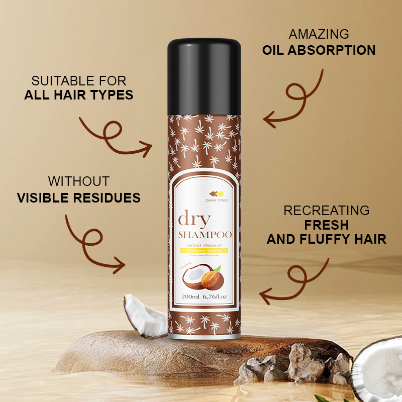 Hair leave leave Spray Shampoo seco Spray OEM ODM OBM fábrica personalizado hair leave leave spray frescura desengrasante volumen