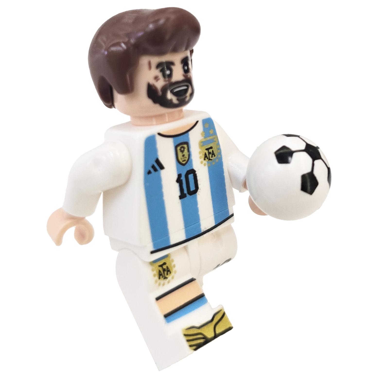 World Cup football MiniFigure building blocks compatible with Lego children's educational toys, factory export wholesale 1 yuan 20 pieces, Minifigure Beckham Ronaldo Football full figure