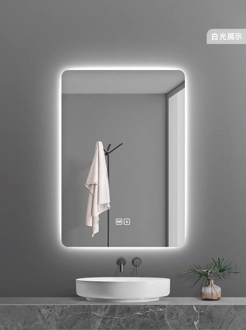 智能浴室镜无框触摸屏家用挂墙卫生间镜子壁挂洗手间防雾带led灯镜子