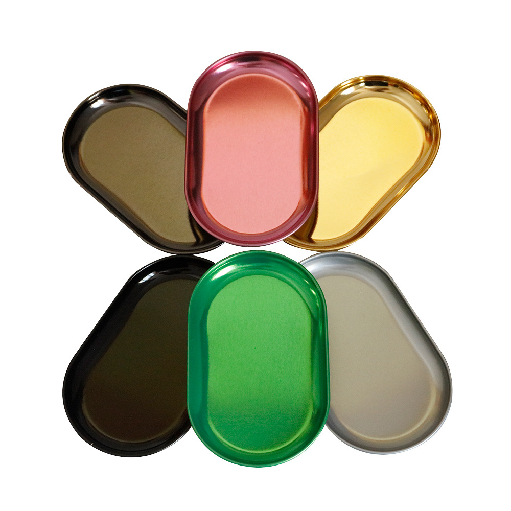 热卖纯色马口铁卷烟盘13cm×8cm小规格卷烟托盘详情3