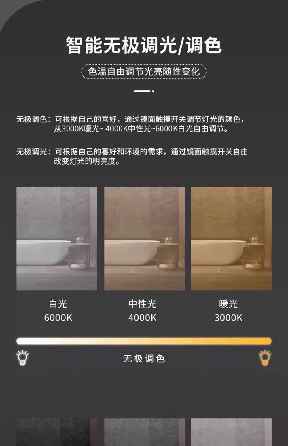 壁挂卫生间镜子贴墙卫浴镜美式家用厕所挂墙式洗漱台洗手间浴室镜详情4