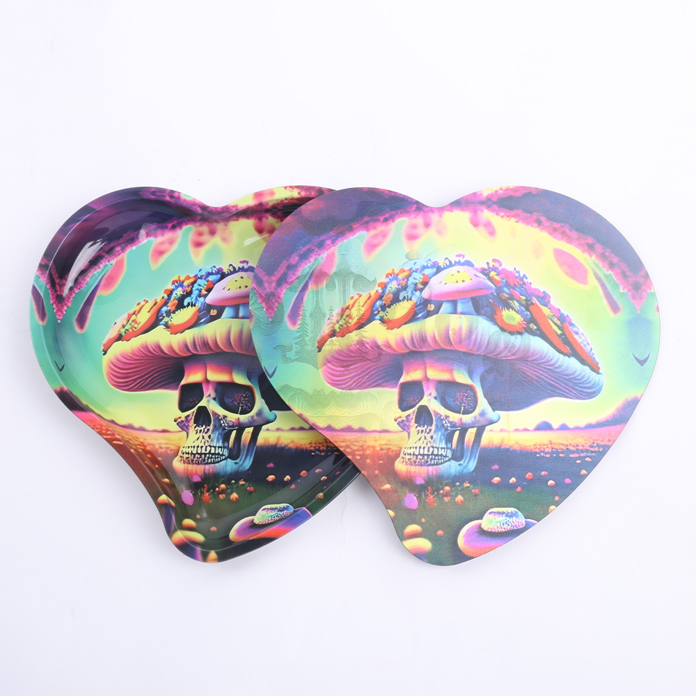 热销金属卷烟盘18*17cm便携式马口铁盘爱心卷烟盘厂家直销详情5