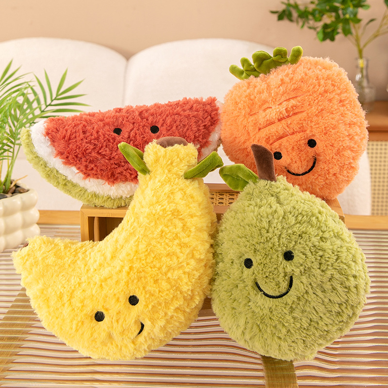 Cartoon 8-inch soft fruit doll machine, wedding bubble throwing, children's dolls, plush toys wholesale Specification image