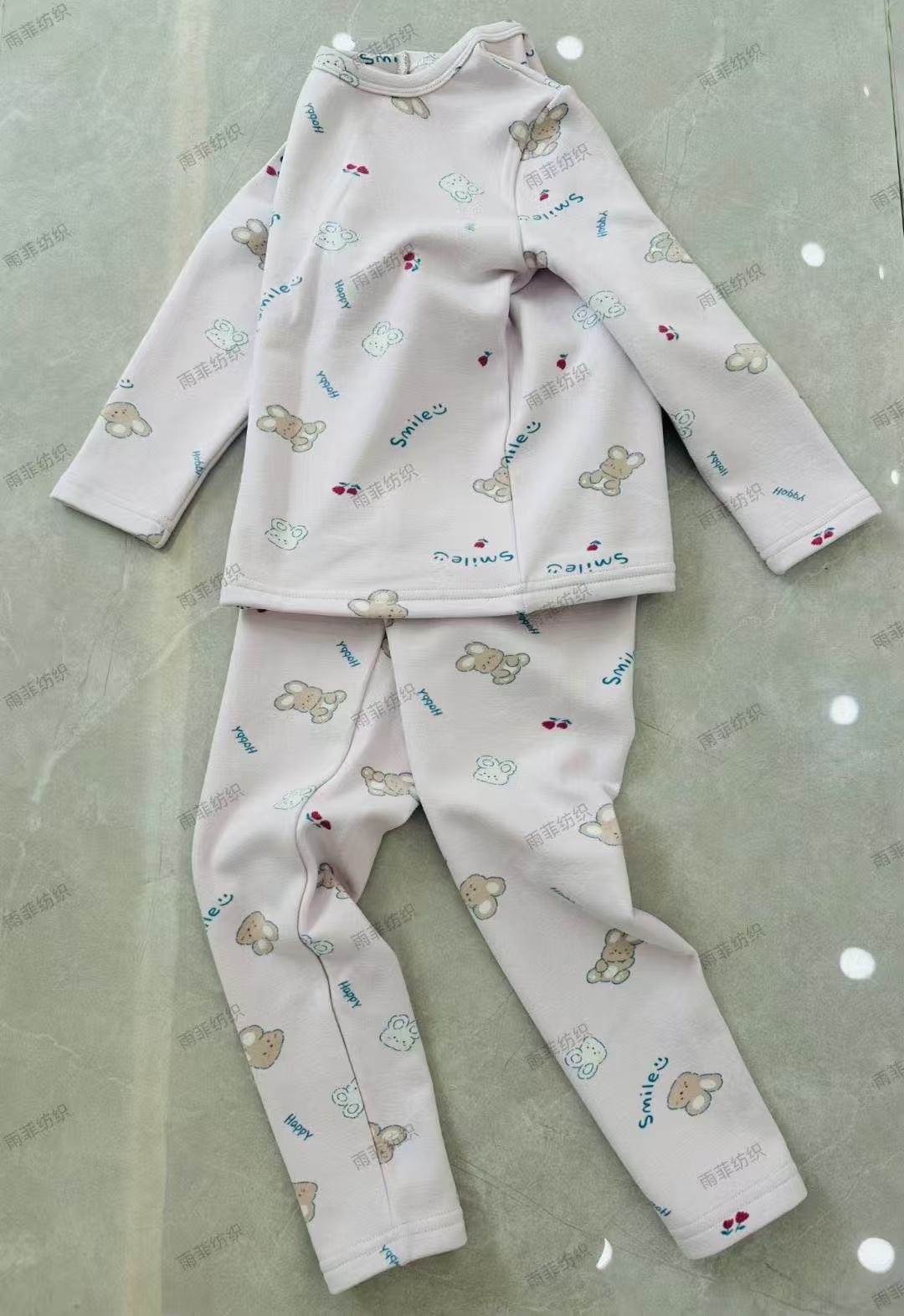 童装/儿童家居服/保暖裤男女宽松居家/儿童家居服秋冬/罩衣儿童秋冬卡通细节图