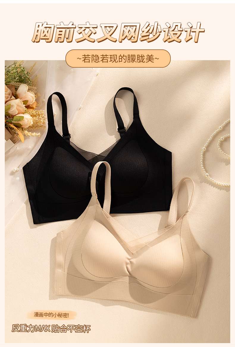 Comfortable and breathable women's underwear, soft without rims, thin and sexy lace basic underwear set, available in multiple colors detail image 2