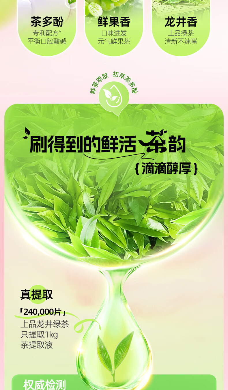 Haolai Toothpaste, Tea Bijian, First Extract Tea, White Peach/Green Leaf Toothpaste 160g, Freshen breath, wholesale and consignment pic 3