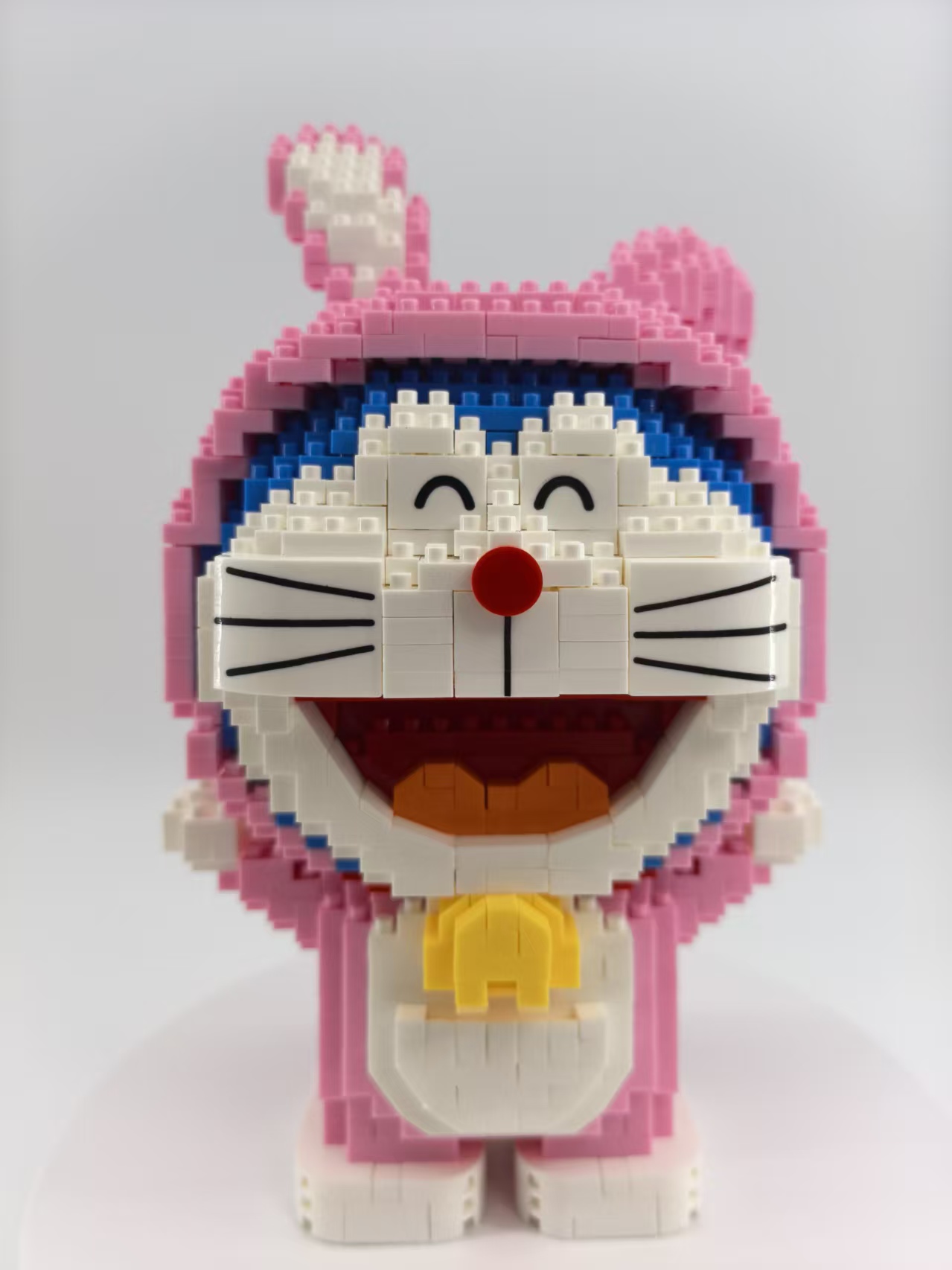 贝乐迪哆啦a梦十二生肖系列卯兔乐高微颗粒塑料积木益智拼装玩具白底实物图