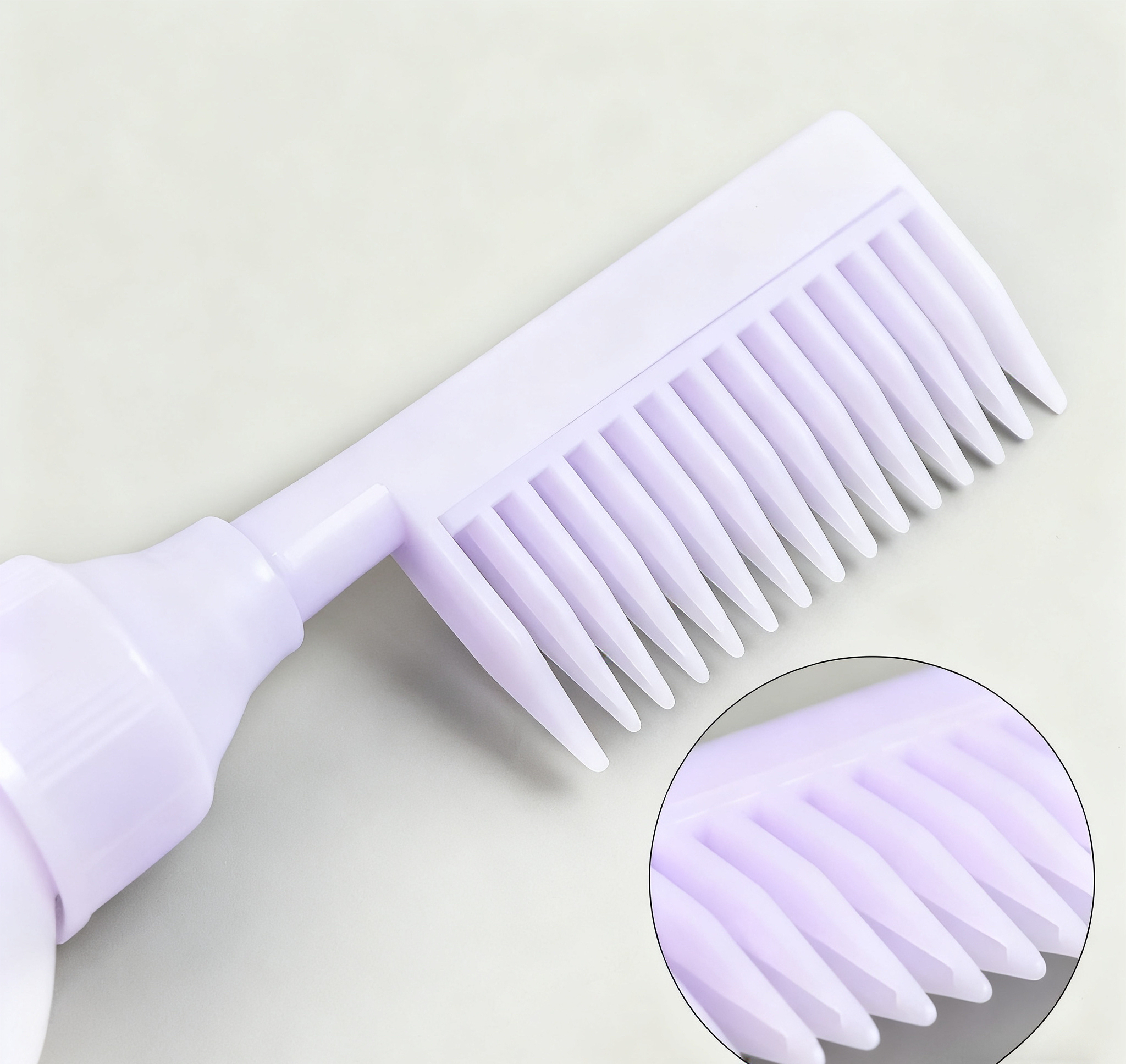 Hair salon oil dyeing bottle 160ML with comb teeth hair salon dyeing bottle with scale dyeing bottle press dyeing comb multi-color details Picture
