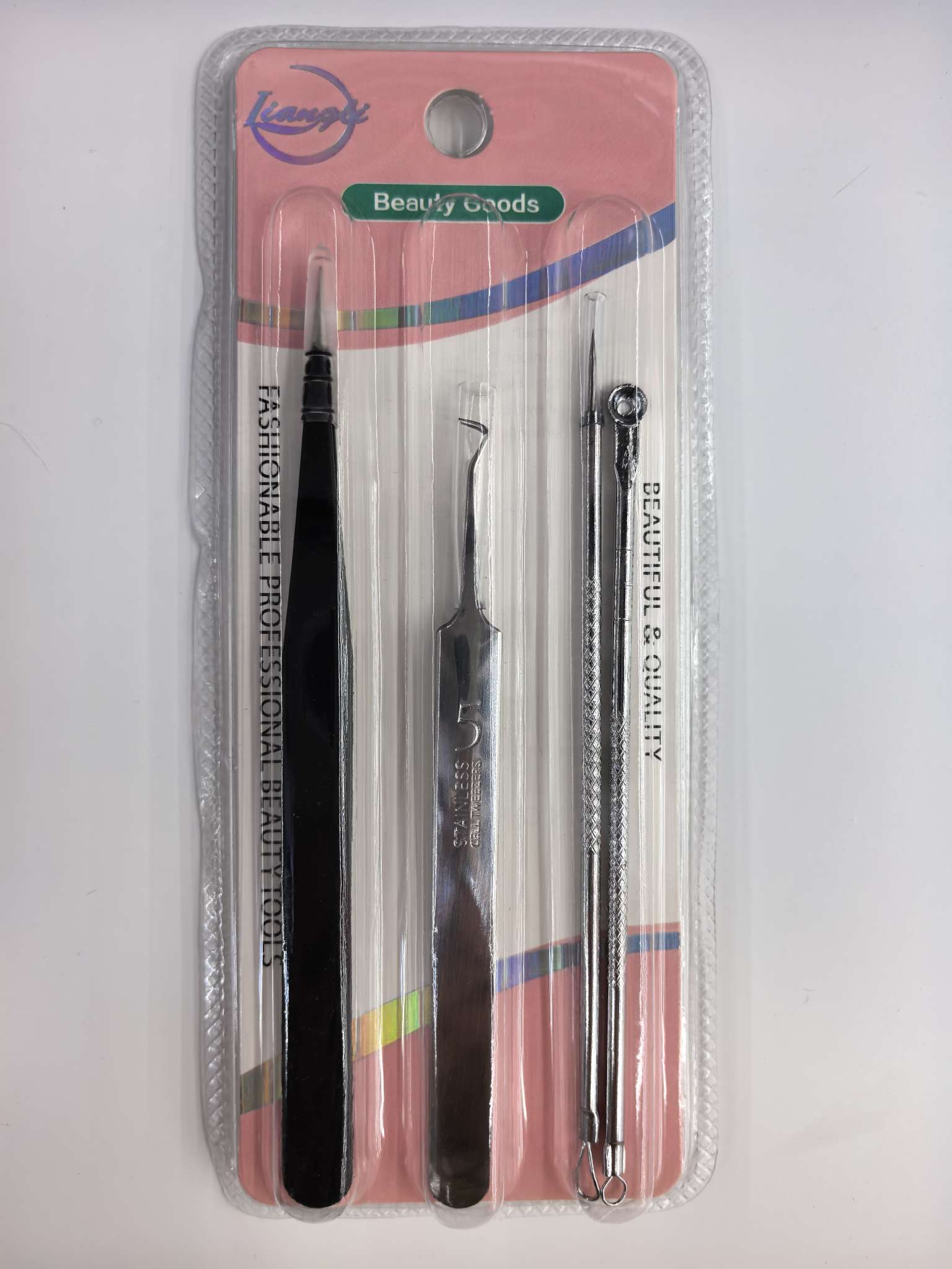High-precision and high-hardness cell clips, blackhead removal tweezers, stainless steel acne clips, ultra-sharp and fine acne-picking and acne squeezing tools, acne needles, beauty needles details Picture