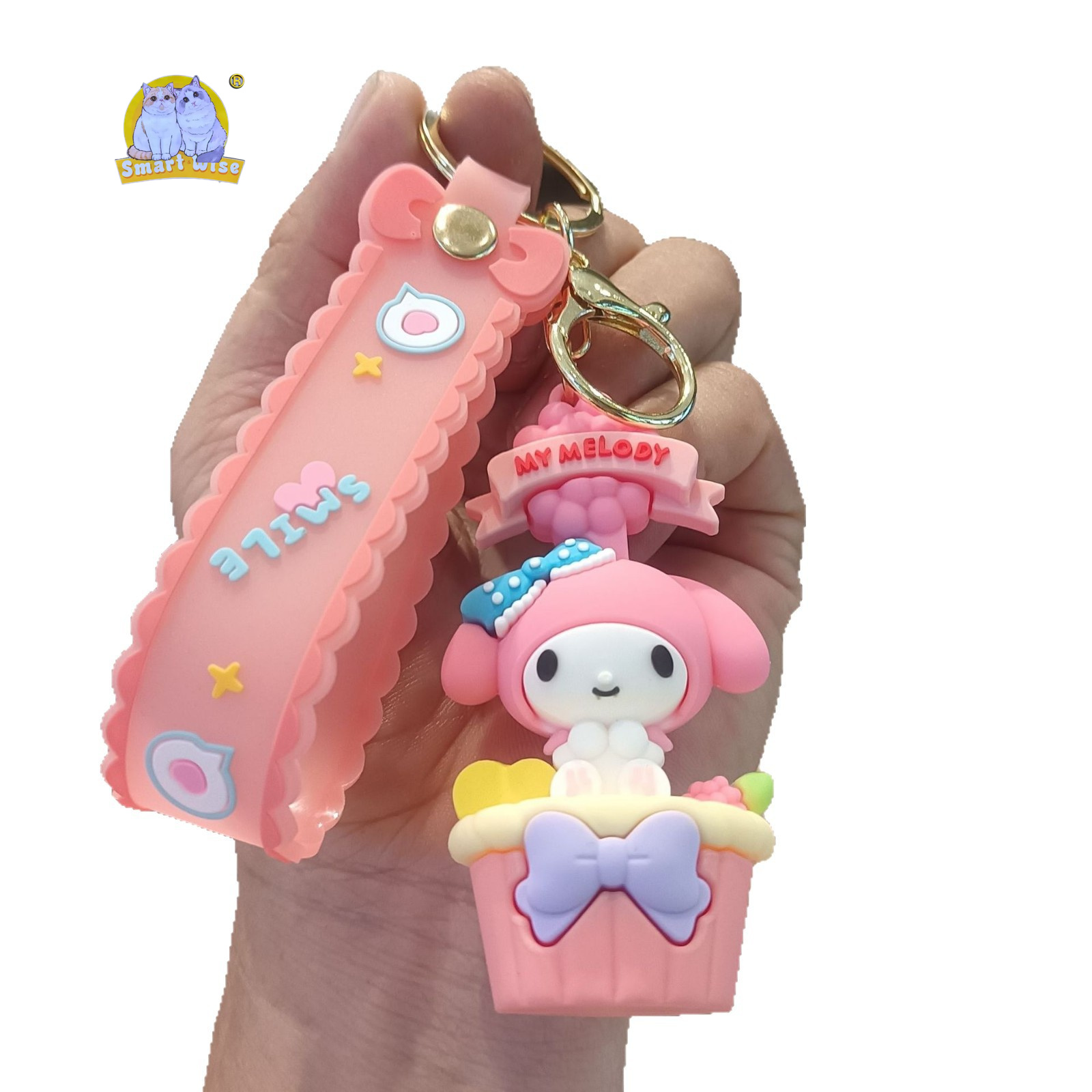 Cute cartoon Sanliou keychain, creative Kuromi Melody figurine bag, key chain pendant, small gift Item Picture