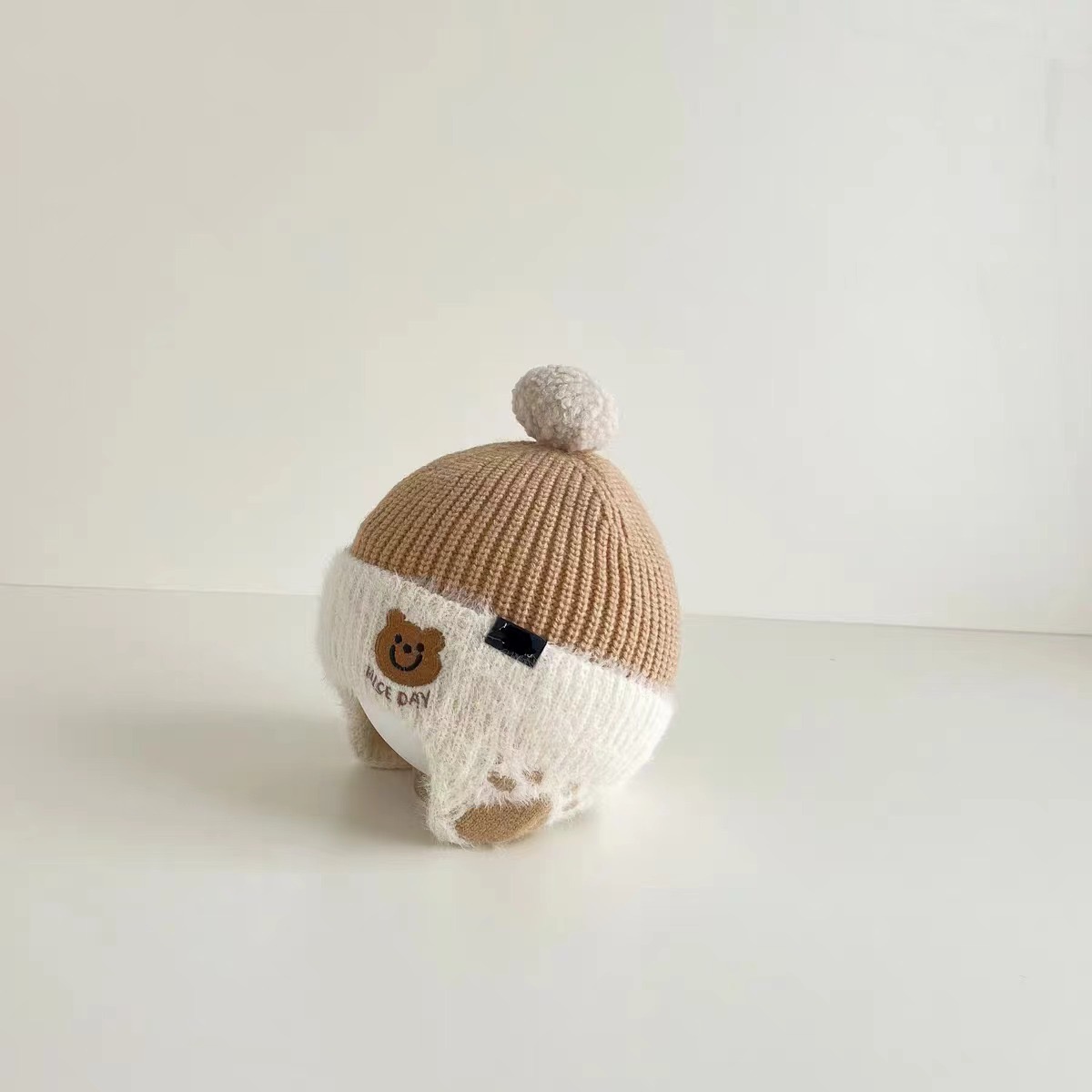 Baby hats for autumn and winter, little bear knitted cute ear-protecting woolen hats for boys, boys and girls for warmth in winter pic 8