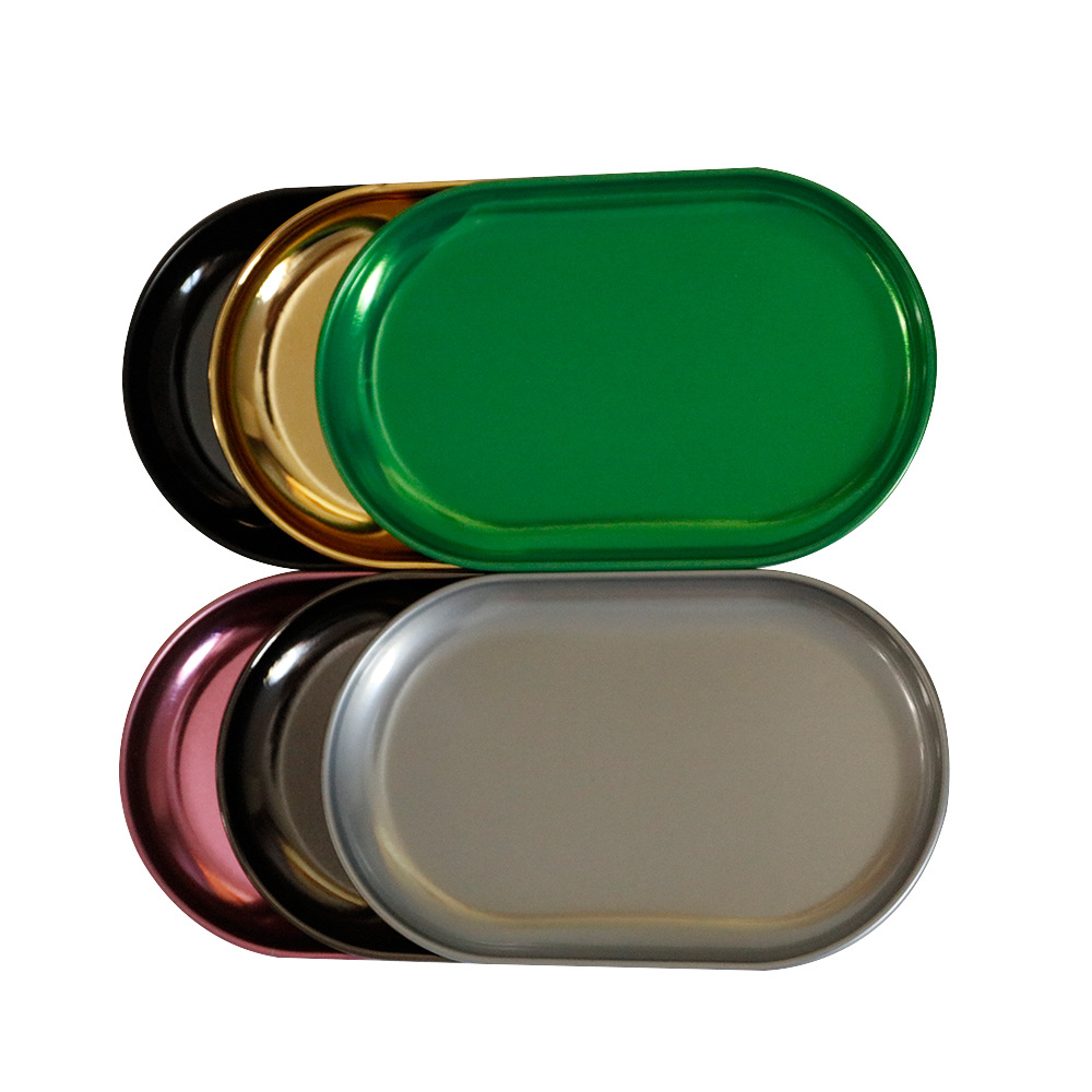 热卖纯色马口铁卷烟盘13cm×8cm小规格卷烟托盘详情4