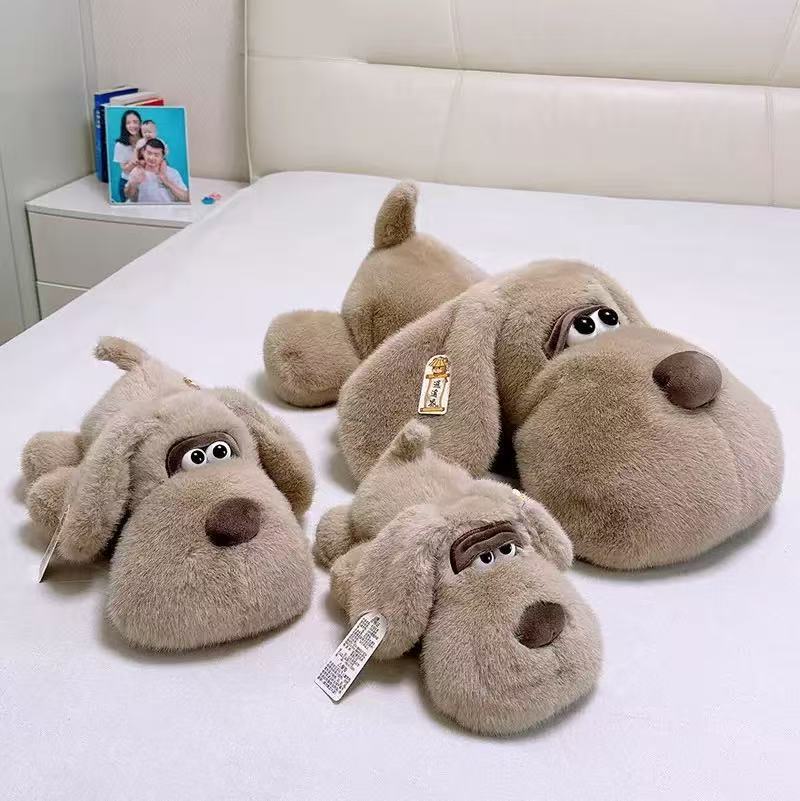 大眼狗毛绒玩具公仔可爱萌趴大耳狗睡觉抱枕趴趴狗玩偶生日礼物细节图