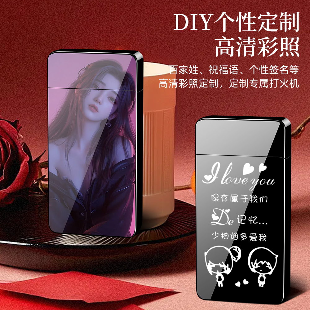 电子打火机/打火机油火机/打火机/指尖陀螺点烟器/手枪打火机白底实物图