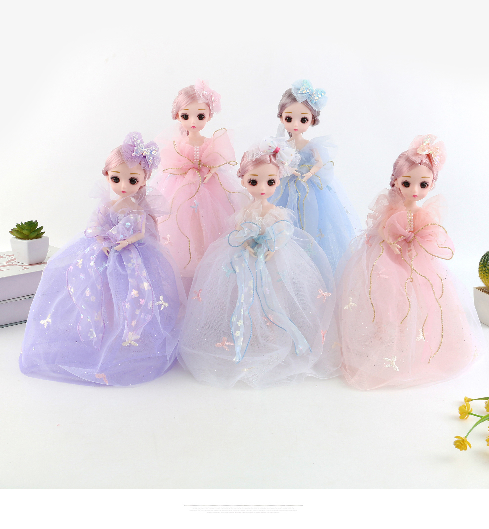 30 cm wedding dress dress-up doll large gift box set, girl princess play house toys, birthday gifts, training institution gifts