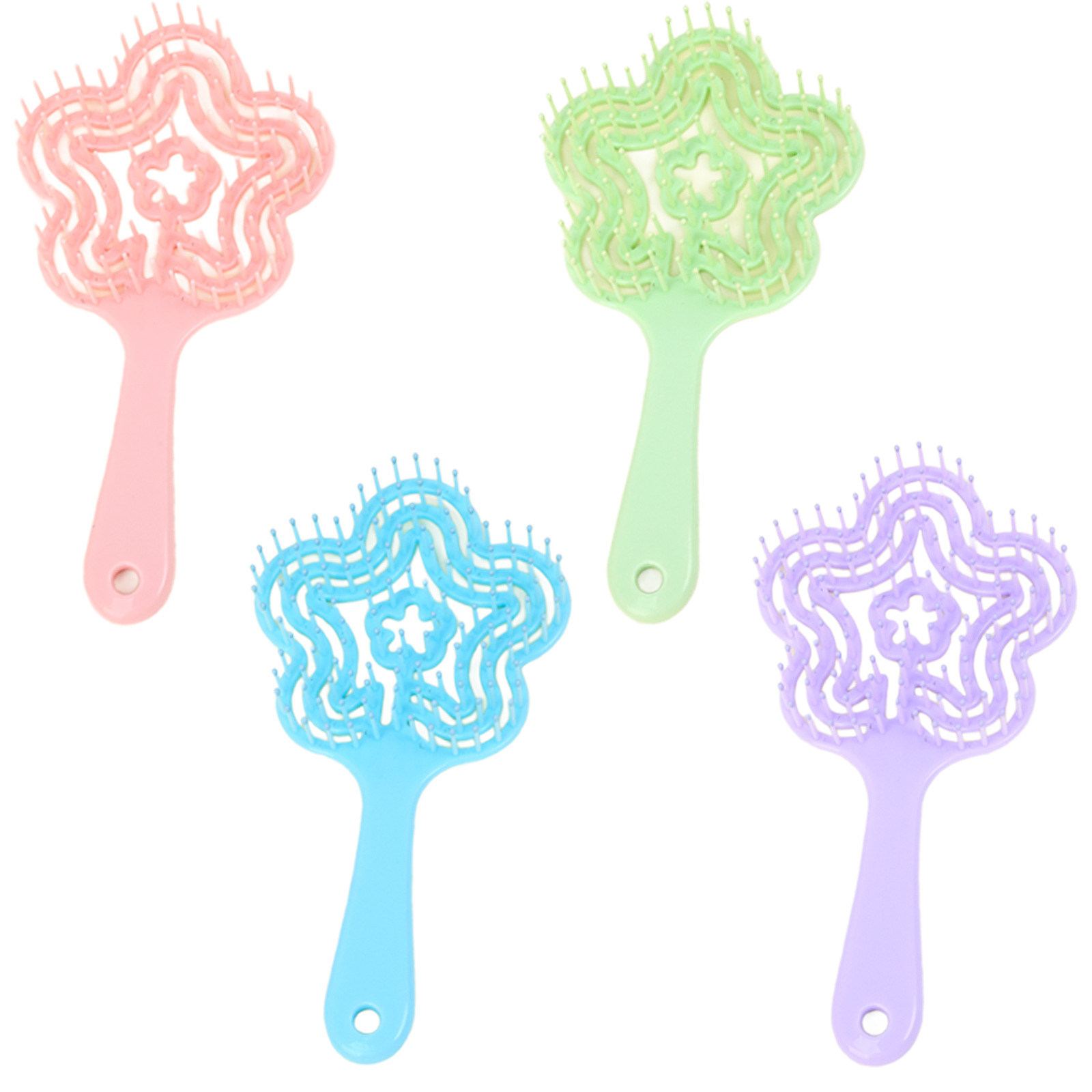 The Baihe flower-shaped comb is a multi-functional scalp massage comb that can be used to massage the scalp without damaging the hair. It is a dry and wet dual-purpose hair smoothing and hollowed-out comb Item Picture