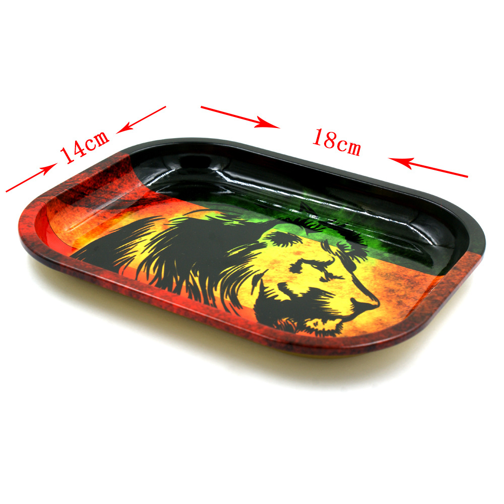 外贸热卖 骷髅头马口铁卷烟盘 rolling tray手卷烟盘现货批发