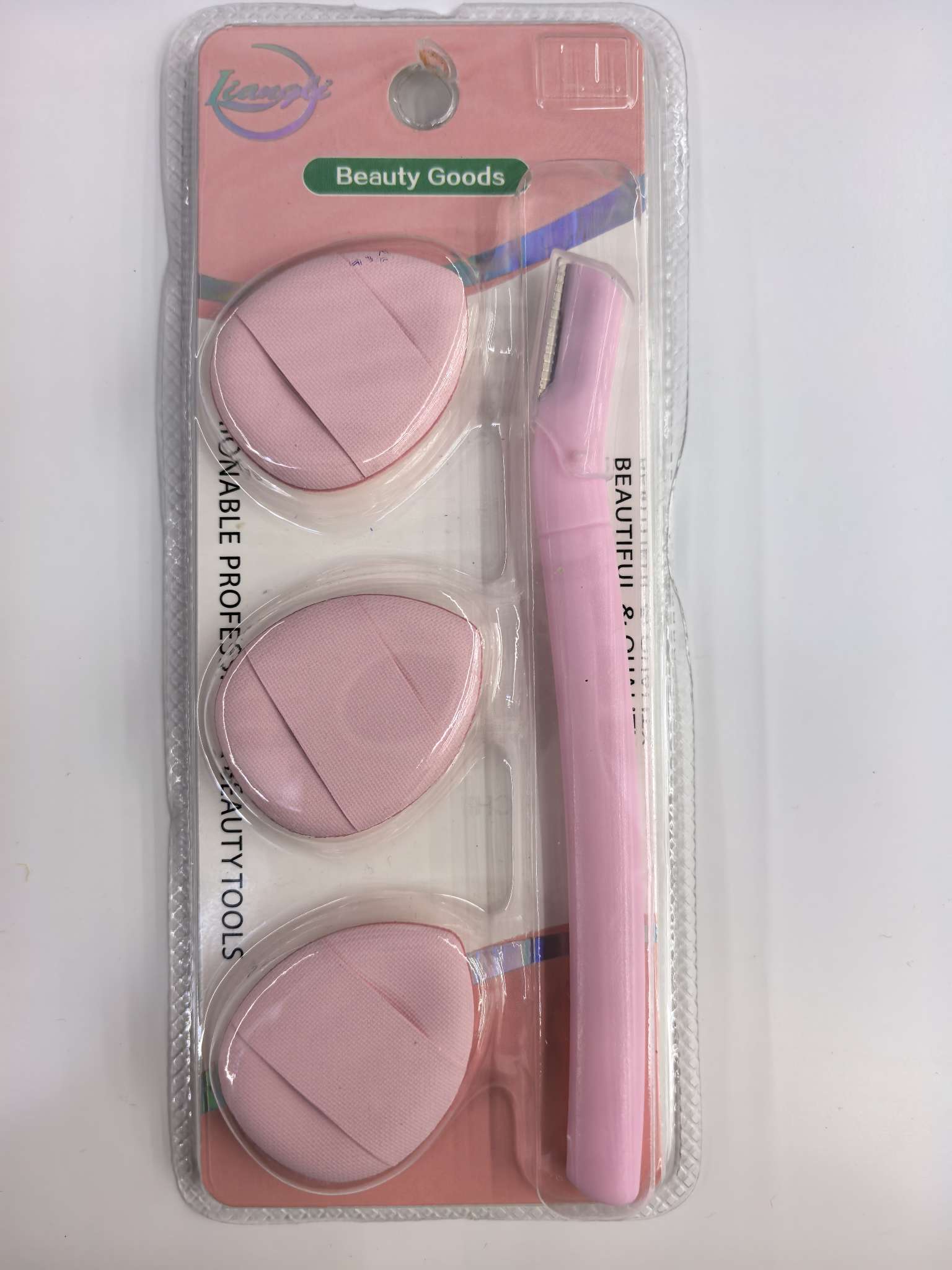 Finger powder puff Dry and wet dual-purpose foundation liquid, no powder intake, Little finger air cushion mini version makeup sponge, finger powder puff eyebrow shaping knife tool set