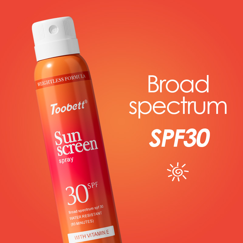 防晒喷雾SFP30清爽防水防汗防紫外线Sunscreen Spray工厂定制OEM ODM OBM