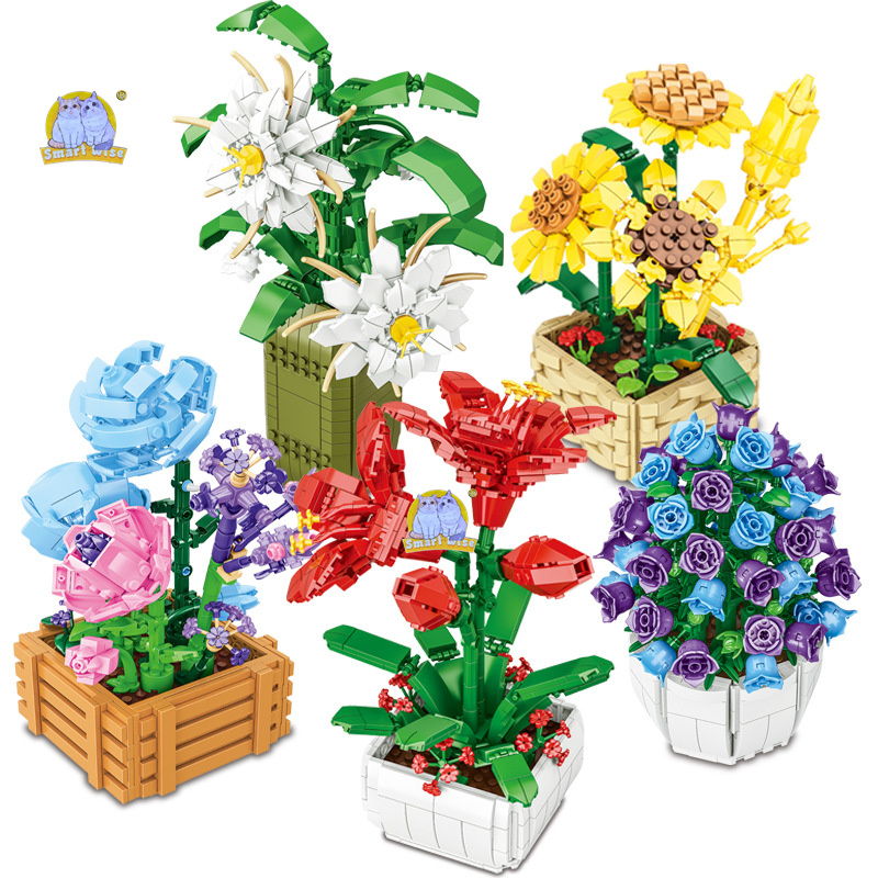 والجزيئات الصغيرة التي تجمع بين أشجار الكرز والورود والقرفة تلاعب ذات المكعبات العالية Specification image