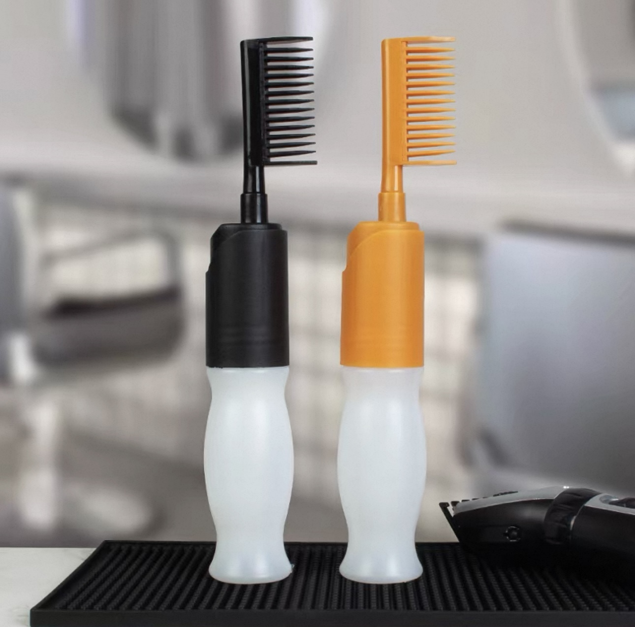 110ML hair oil dyeing bottle with comb teeth, hair dyeing bottle with scale, press dyeing comb, multi-color