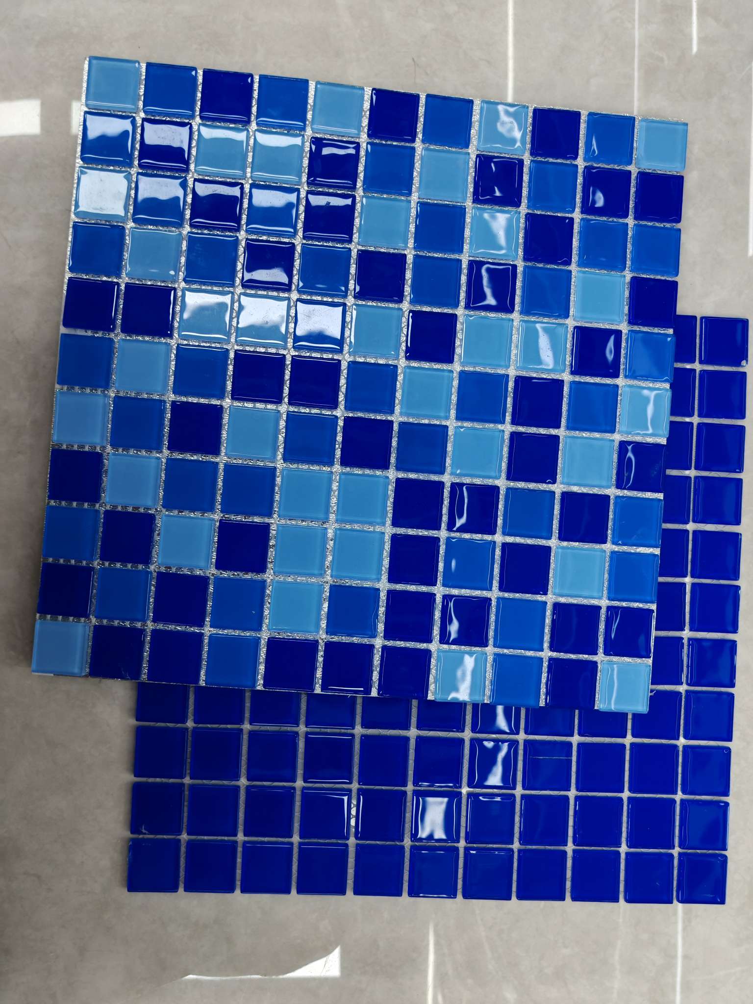 Crystal glass blue Mosaic, swimming pool Mosaic Specification image