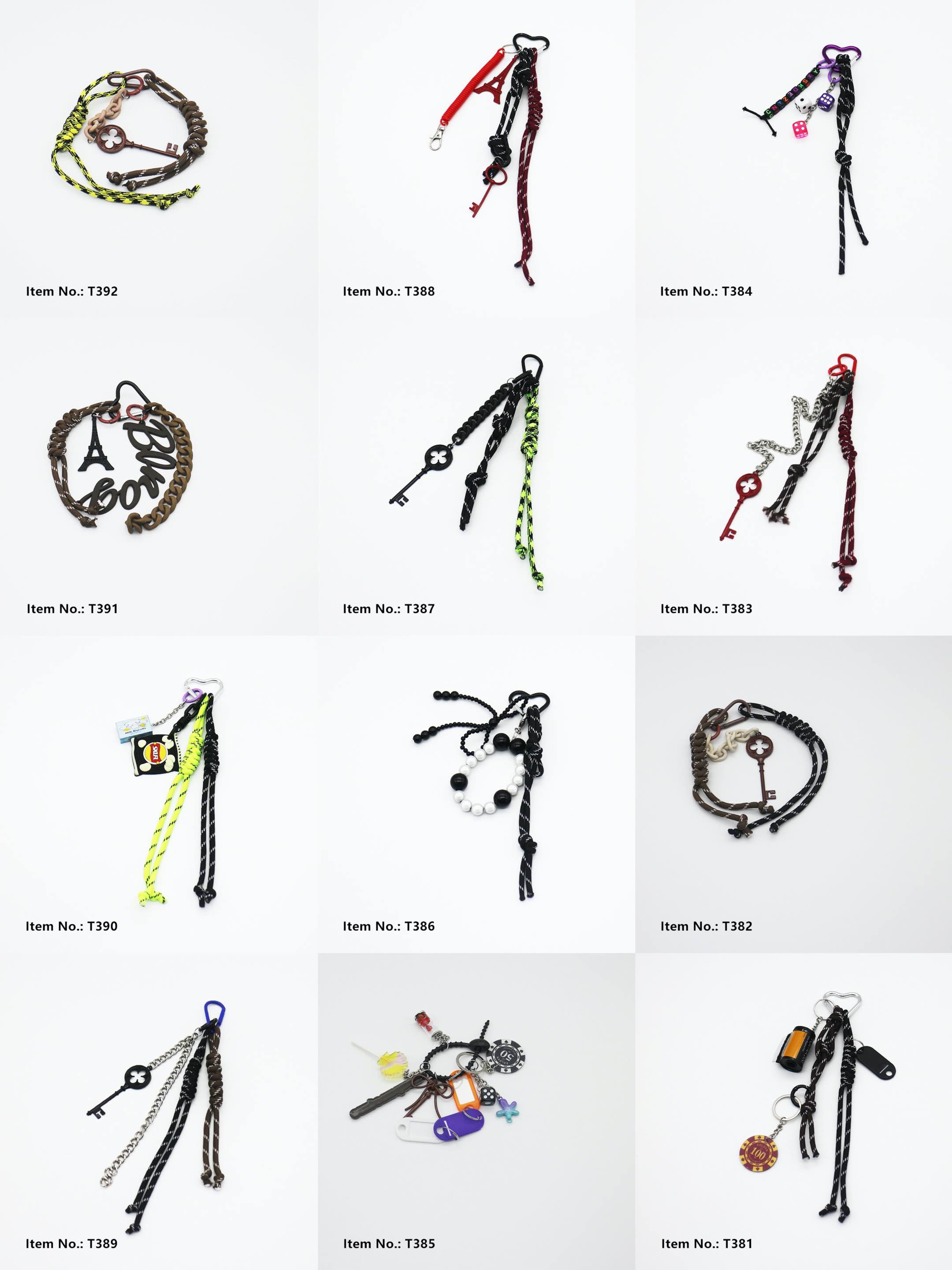 潮流编织钥匙扣，个性时尚配饰，多种款式任选，点亮日常穿搭。