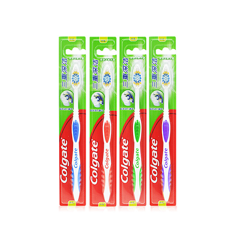 Colgate /Colgate toothbrush Triple Deep Cleaning Medium Bristle/Fine bristle Gum Protection soft bristle toothbrush Item Picture