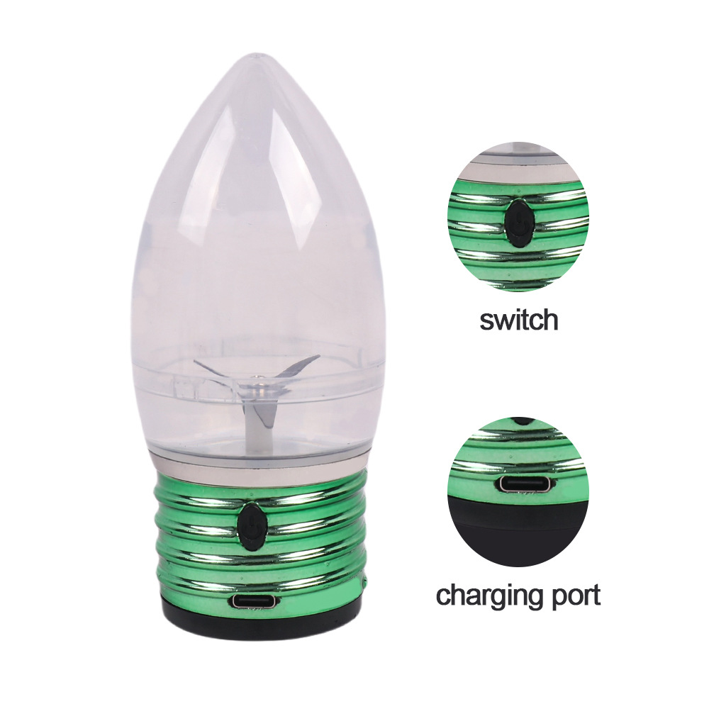 新款灯泡造型电动磨烟器 创意USB充电灯泡电动研磨器碎烟器详情5