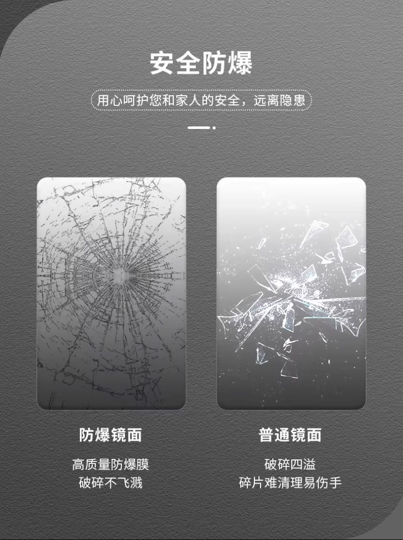 壁挂卫生间镜子贴墙卫浴镜美式家用厕所挂墙式洗漱台洗手间浴室镜详情7