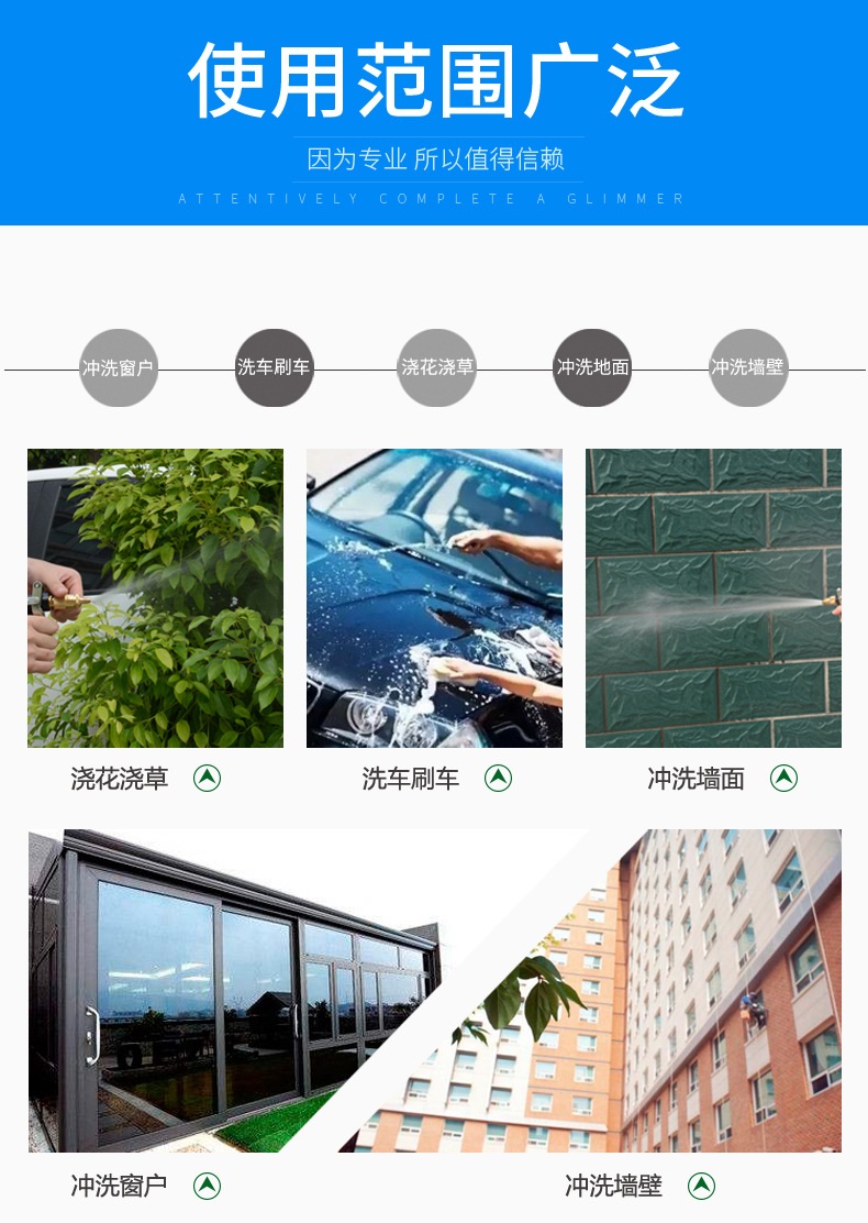 High-pressure car wash water gun water pipe, TPE magic telescopic water pipe, garden watering flower connection faucet water pipe hose pic 7