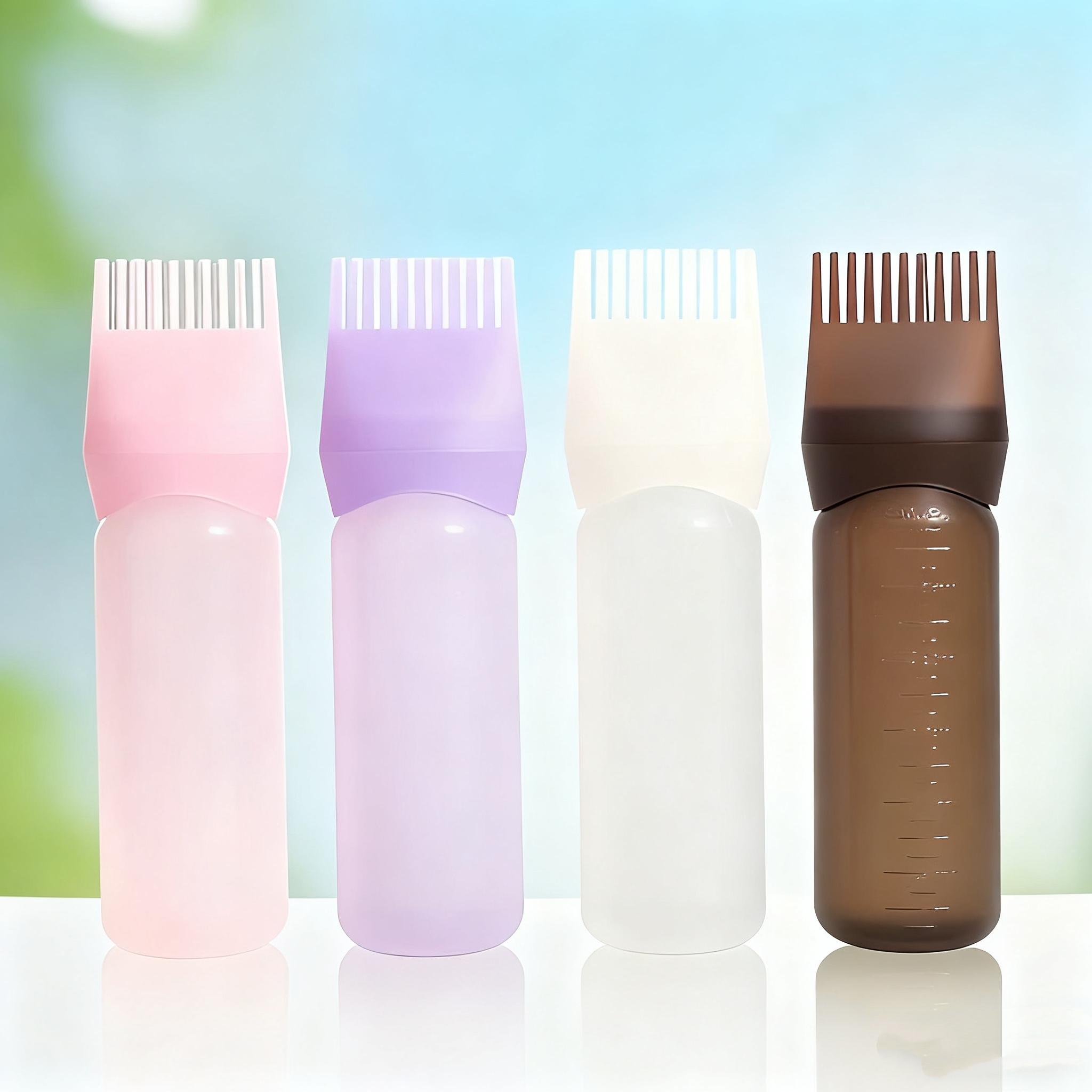 160ML dry cleaning bottle, hair dye bottle, oiling bottle, ointment bottle, toothed hair dye bottle. details Picture
