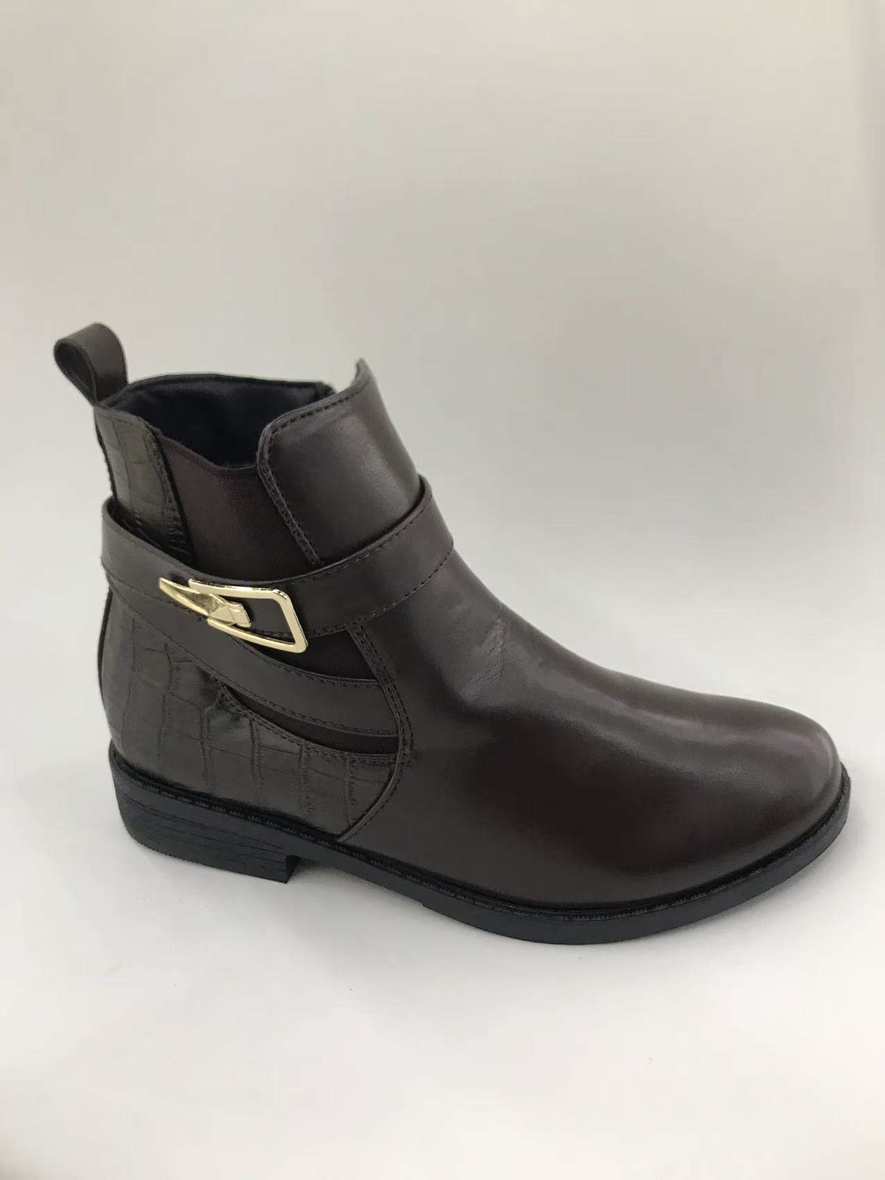Ethnic style boots for ladies, spring and autumn long yellow leather shoes, casual ethnic style large-sized boots full figure