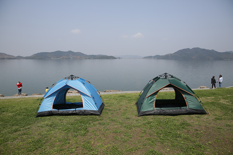 200*150cm户外野营帐篷沙滩露营双层自动帐篷便携式速开双人旅行帐篷 详情图3