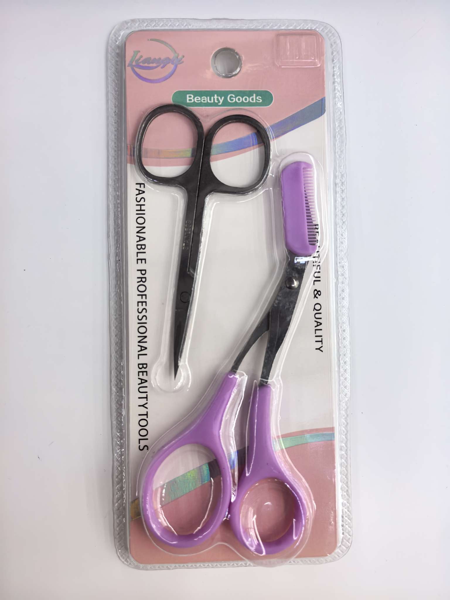 Stainless steel eyebrow trimming scissors with comb, eyebrow trimming scissors, detachable comb scissors, eyebrow trimming comb