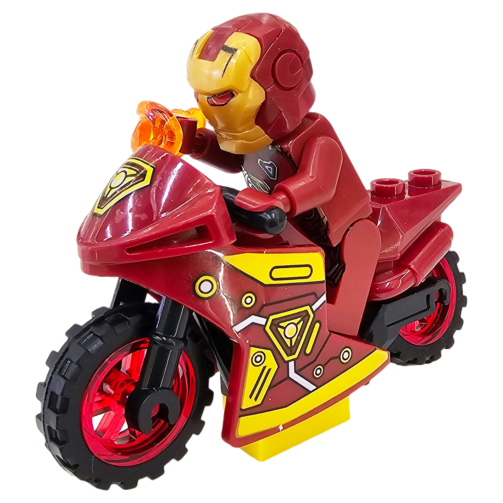 Iron Man minifigure motorcycle compatible with LEGO children's educational toys and figurines factory export wholesale with weapons, Avengers, Marvel, Captain America, Spider-Man Minifigure 2 yuan 20 pieces full figure