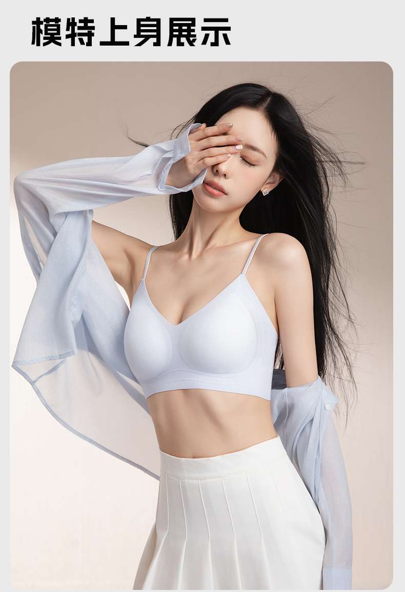 Comfortable and breathable cotton underwear without steel rings, sexy lace bra for women, thin, soft and close-fitting, for daily wear detail image 18