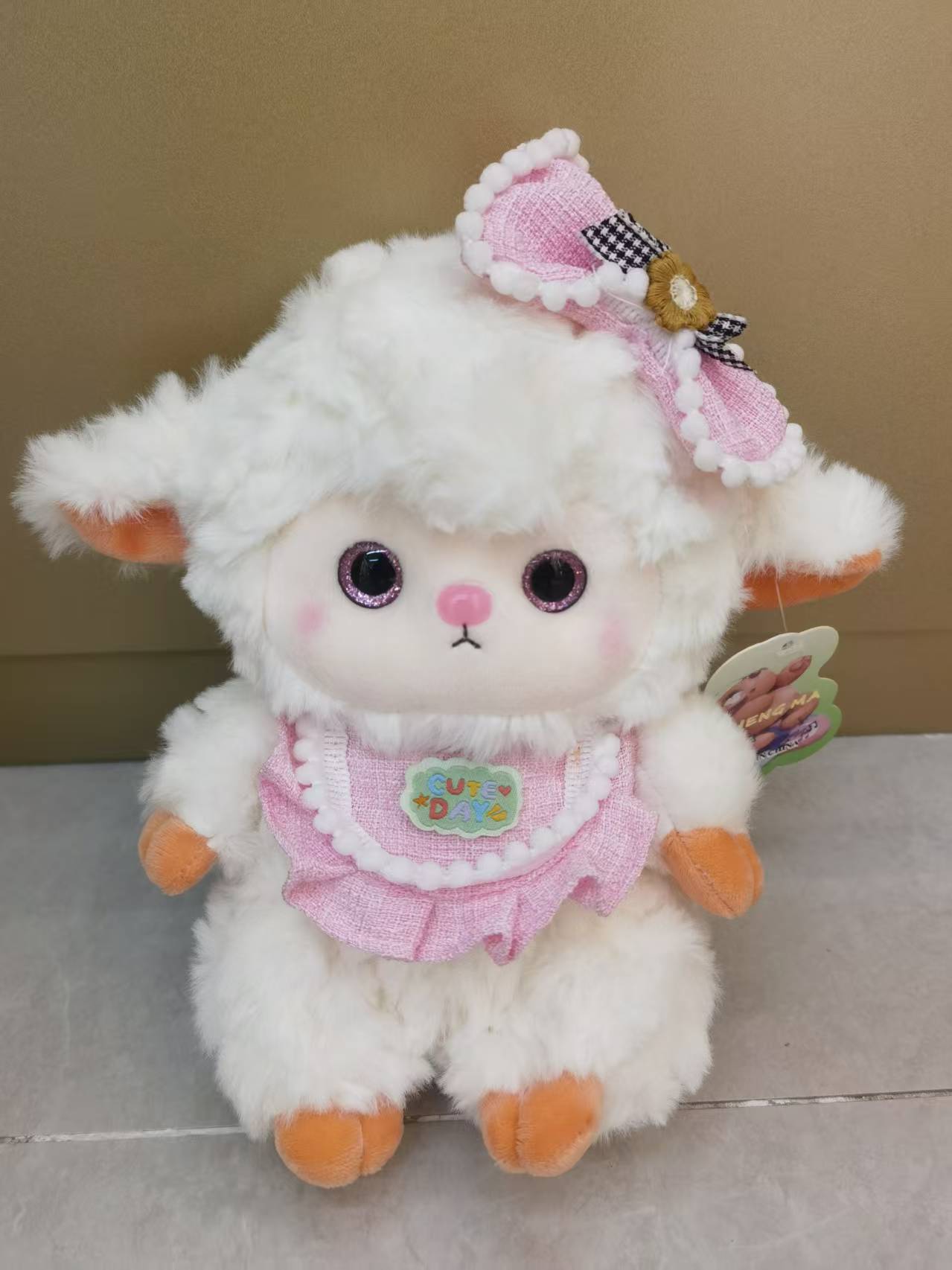A 23CM cute little lamb doll in a pink dress is super adorable and will melt everyone's heart! Super soft