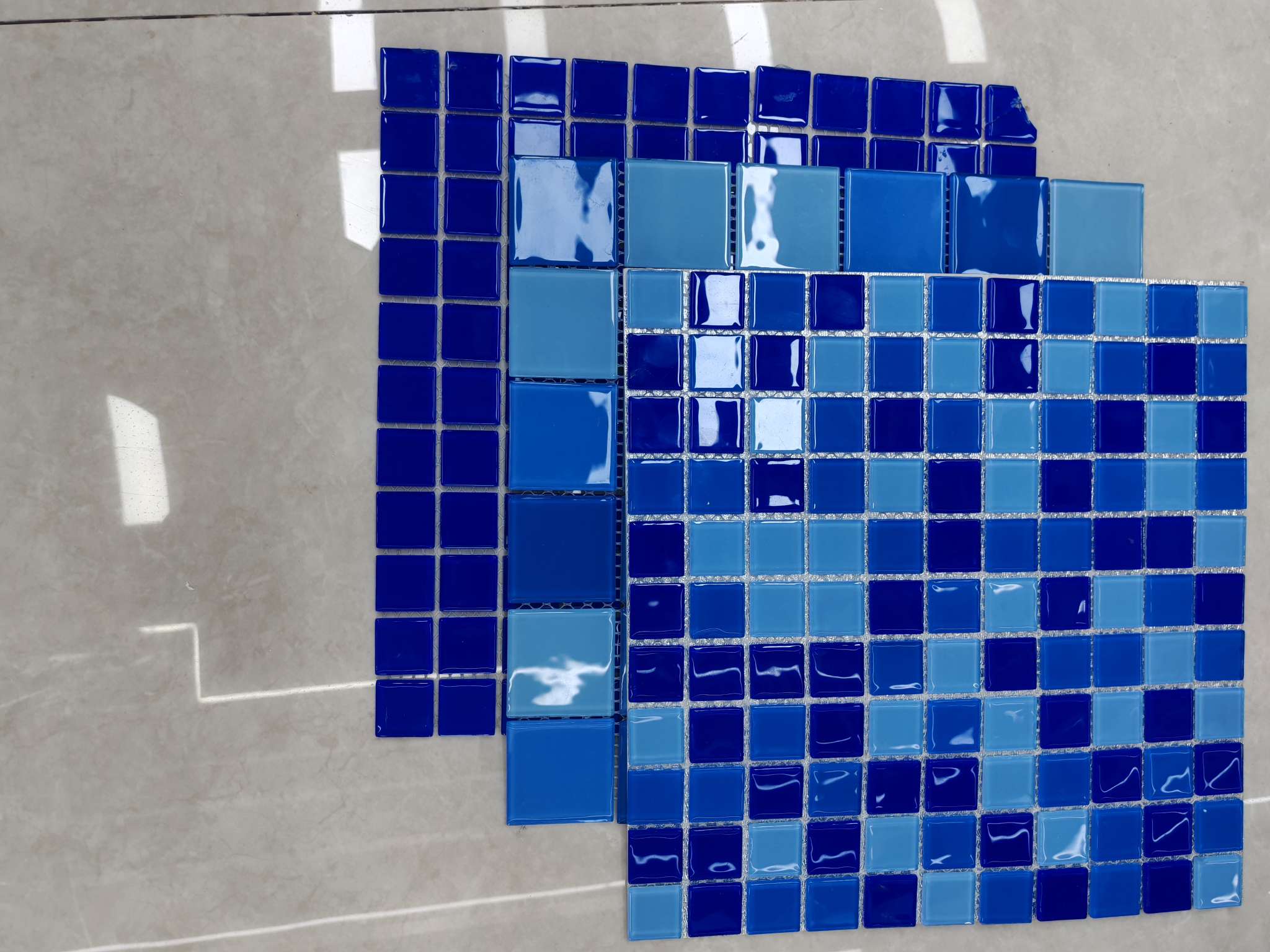 Crystal glass blue Mosaic, swimming pool Mosaic