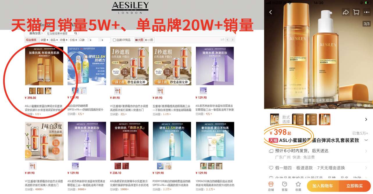 Ms. Elena Roton's British light luxury skincare Aesiley lotion is on sale at a special price detail image 9