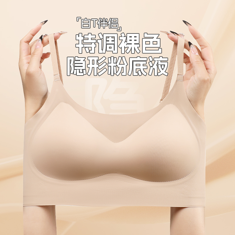 Comfortable and breathable women's underwear, pure cotton without steel rims, thin and sexy bra, sports underwear set, women's basic style Specification image