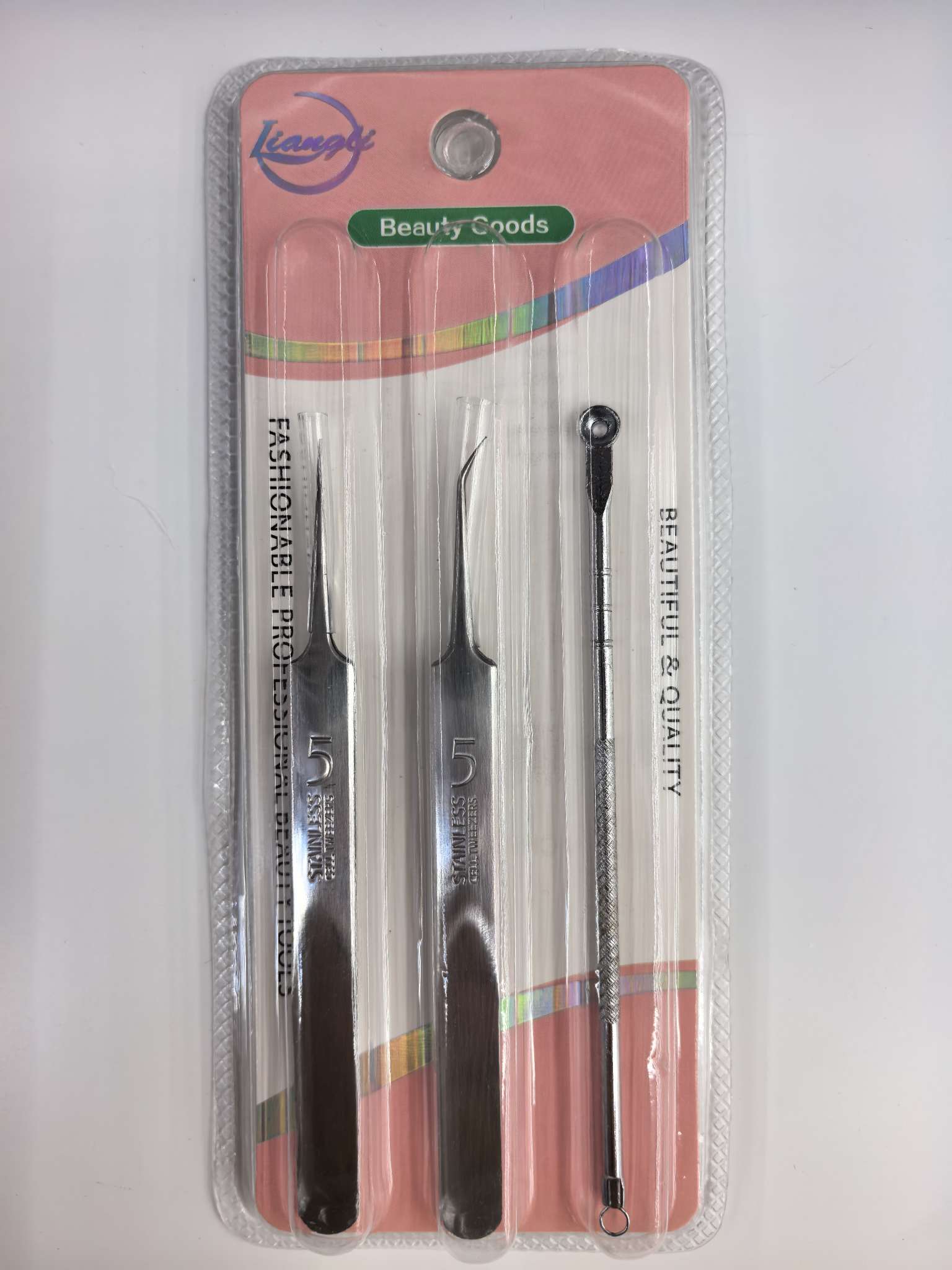 High-precision and high-hardness cell clips, blackhead removal tweezers, stainless steel acne clips, ultra-sharp and fine acne picking and squeezing tools, acne needles, bowl needles details Picture