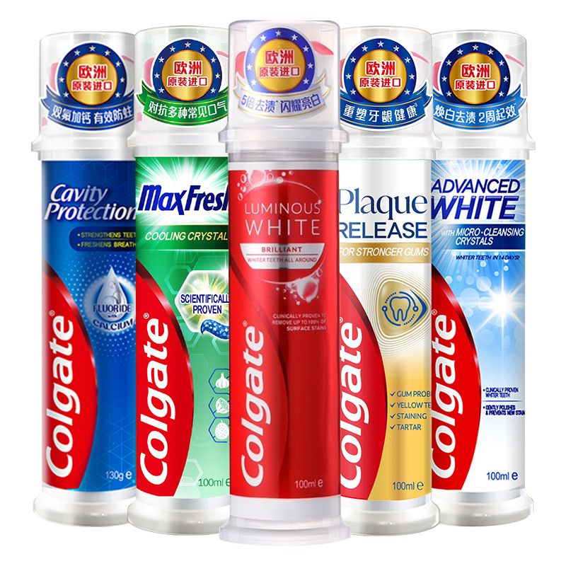 Colagte/ Colgate European original imported upright Press Dental Plaque Deep Cleaning Toothpaste Brightening, anti-cavity and dense foam whitening Application Scenario