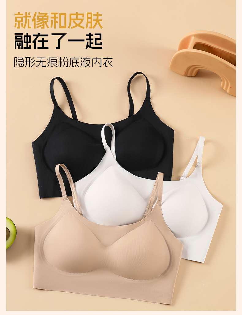Comfortable and breathable women's underwear, pure cotton without steel rims, thin and sexy bra, sports underwear set, women's basic style detail image 16